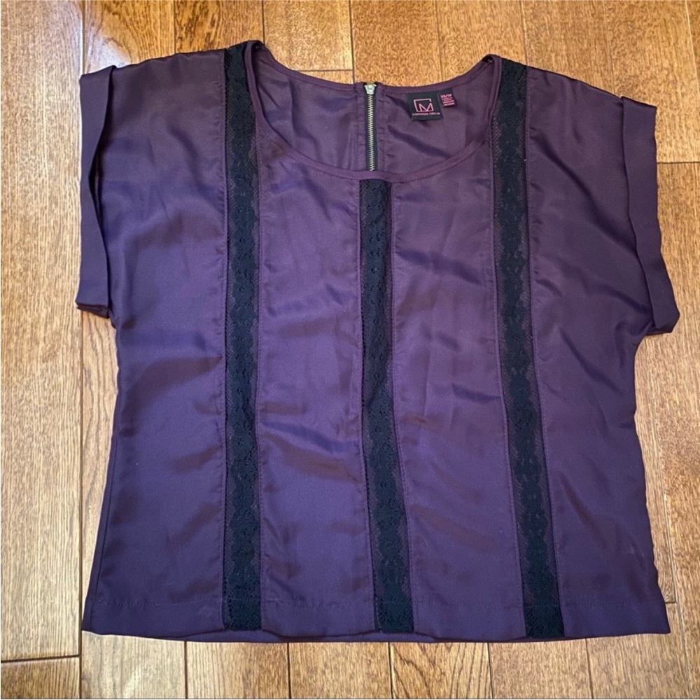 Purple lace detail top